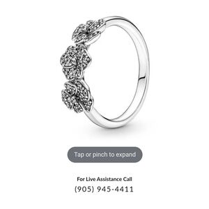 Elegant Silver Floral Ring